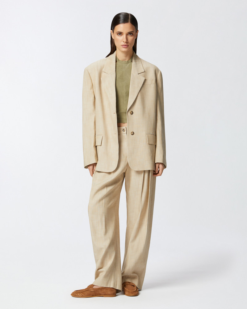 PINKO WIDE TROUSERS WITH CANVAS PLEATS outlook