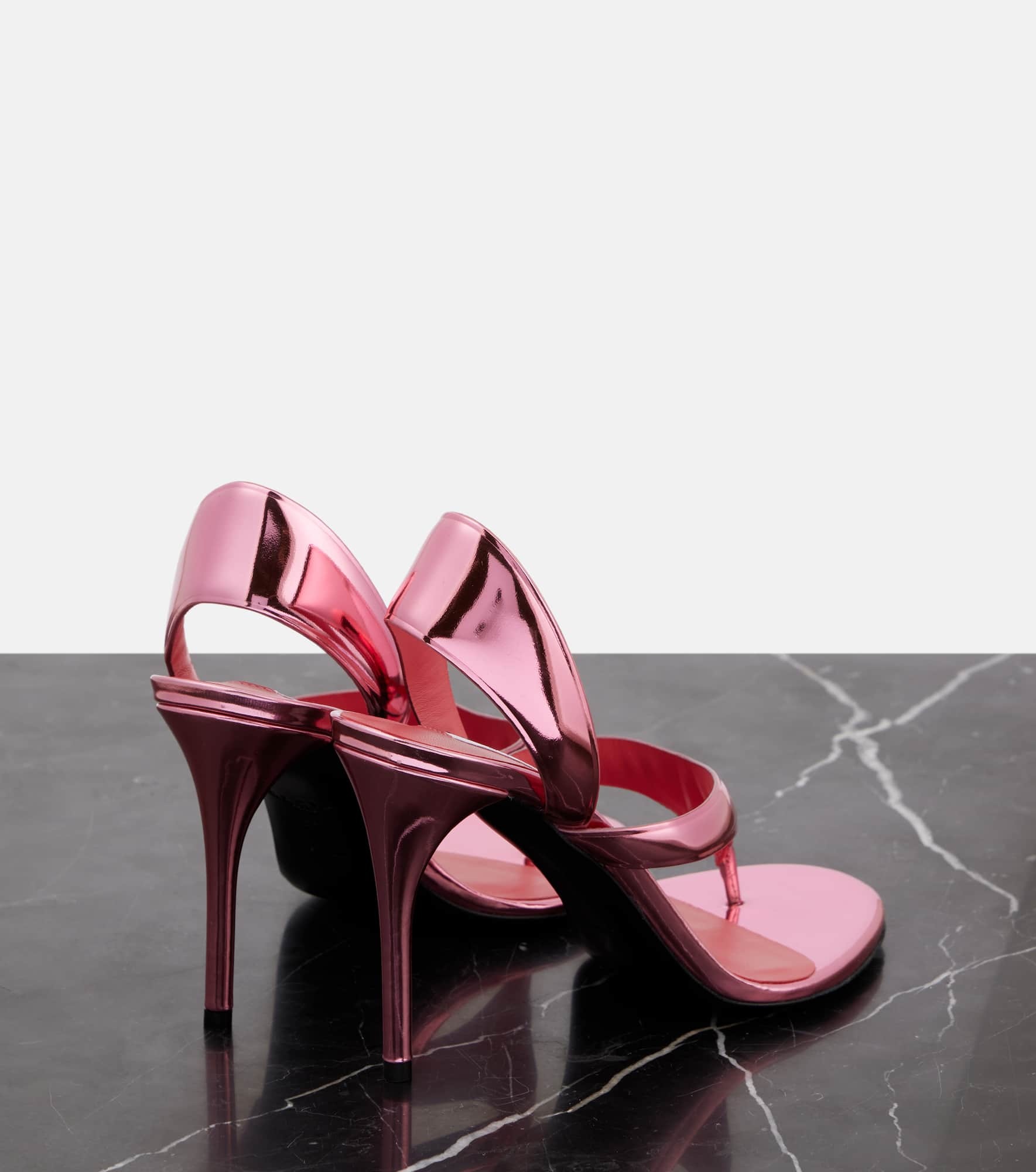 Infradito 90 metallic leather sandals - 2