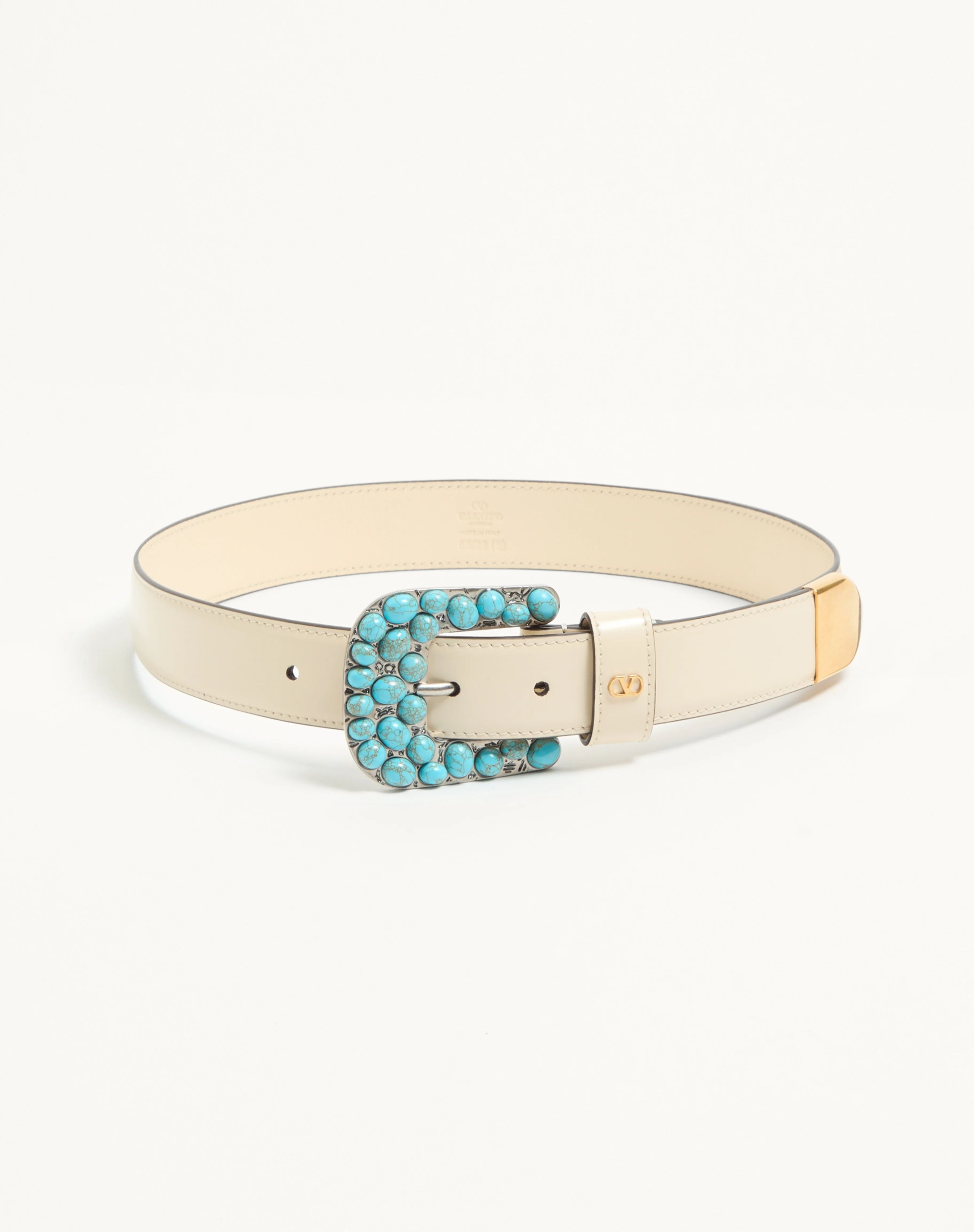 VLOGO SIGNATURE BRUSHED CALFSKIN BELT 30 MM - 1