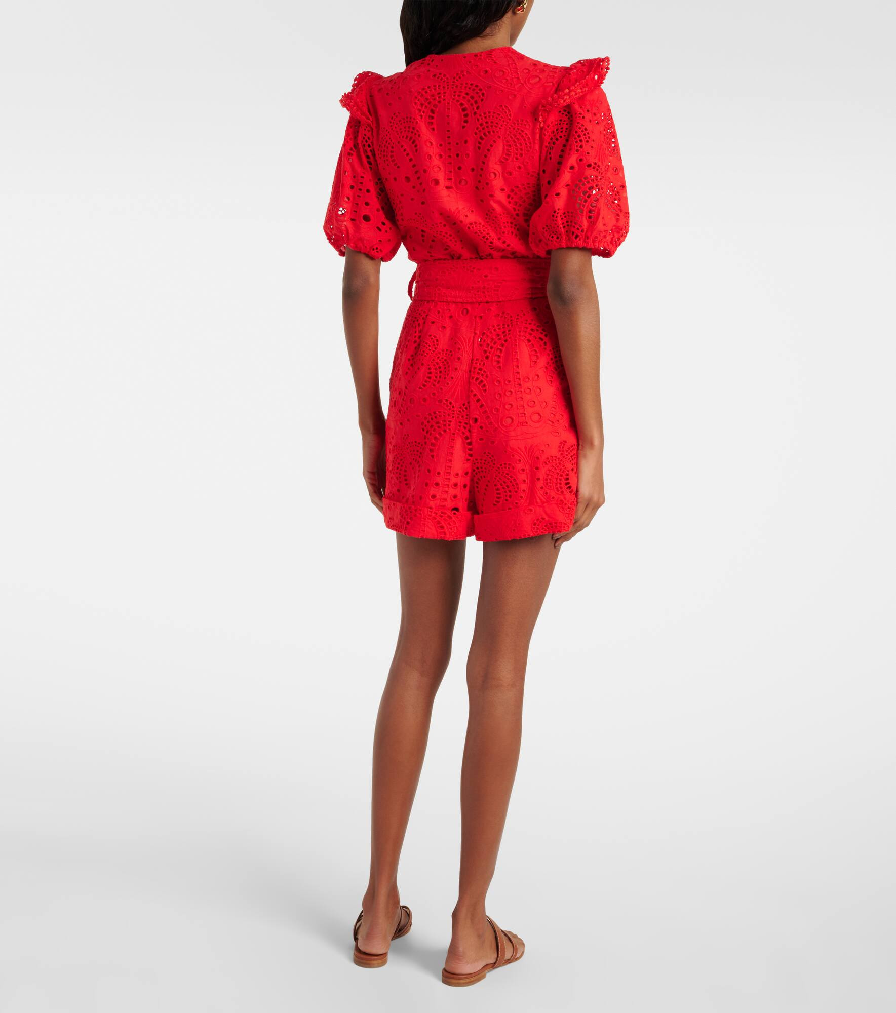 Broderie anglaise cotton romper - 3