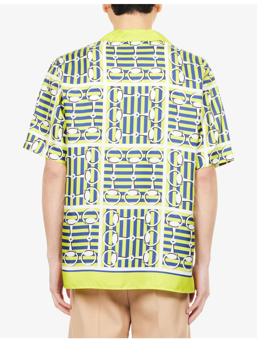 Horsebit Short-Sleeves Silk Shirt - 4