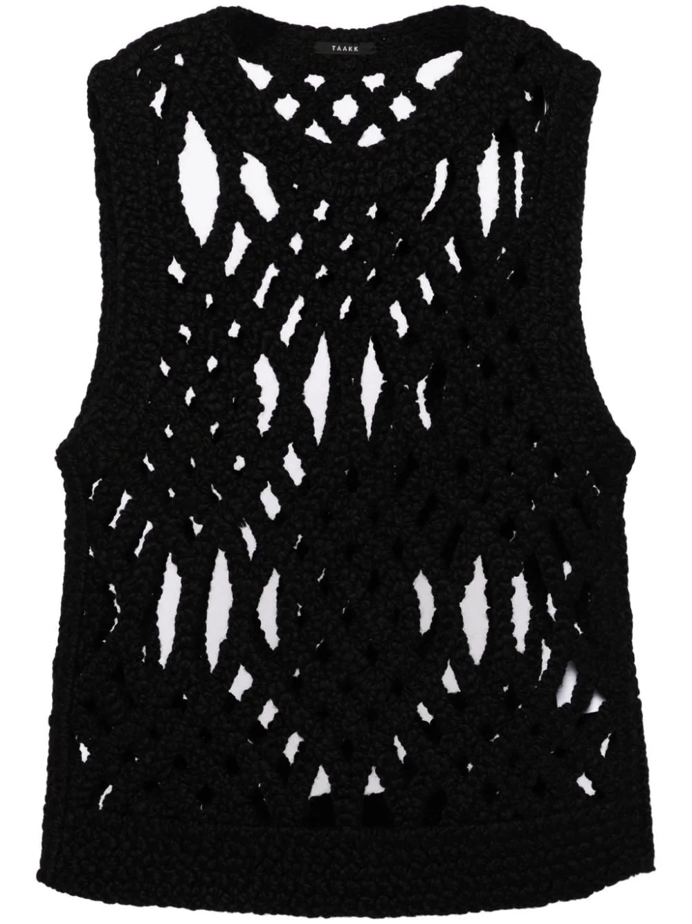 open-knitted vest - 1