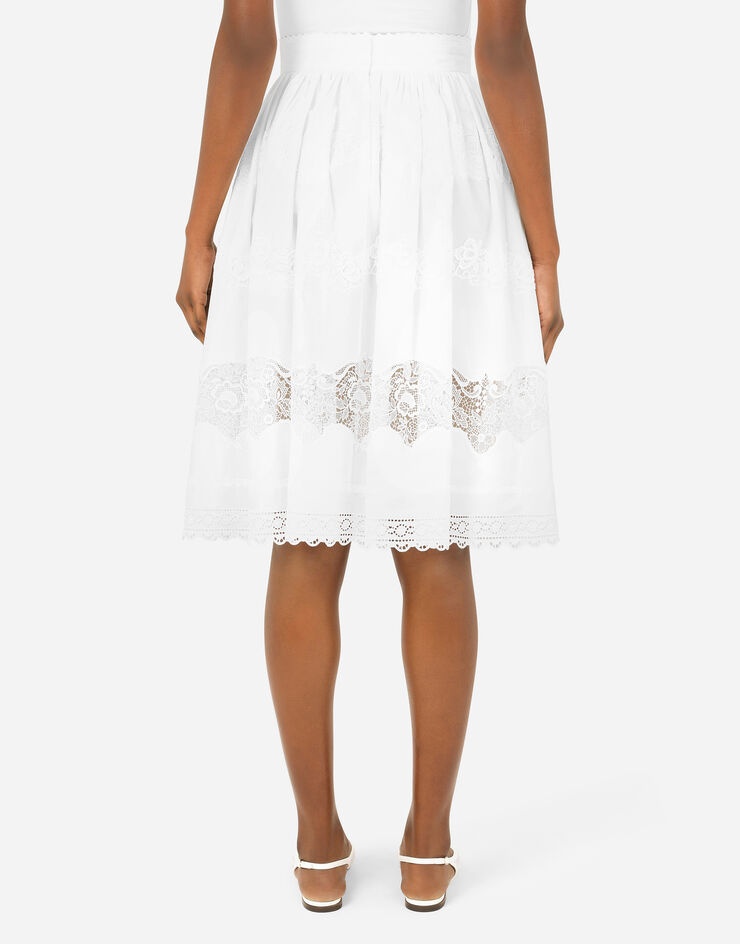 Embroidered cotton midi skirt - 3