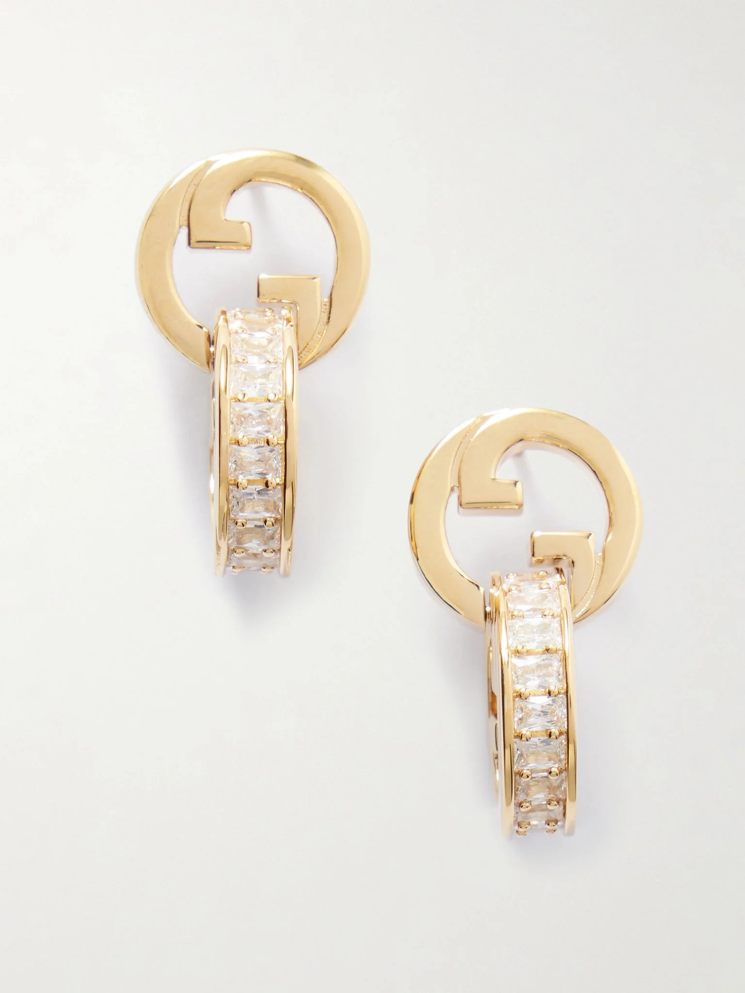 Blondie gold-tone crystal hoop earrings Gold - 1