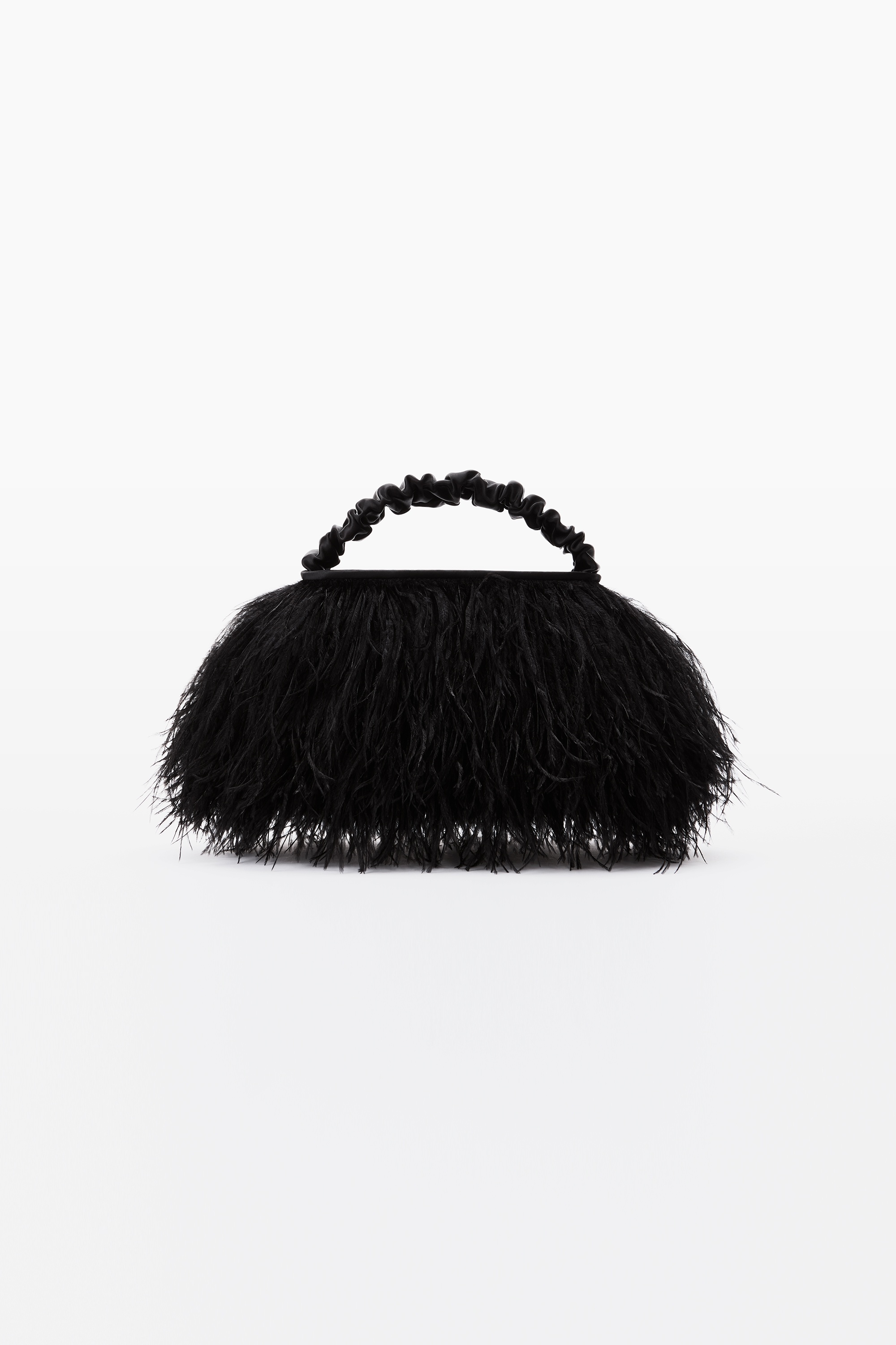 SCRUNCHIE MINI BAG IN OSTRICH FEATHER - 1