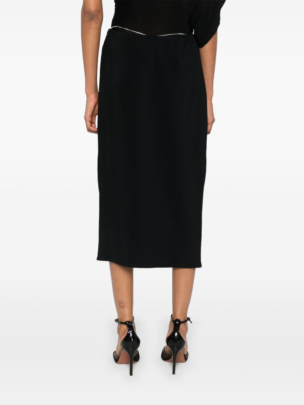 draped midi skirt - 4