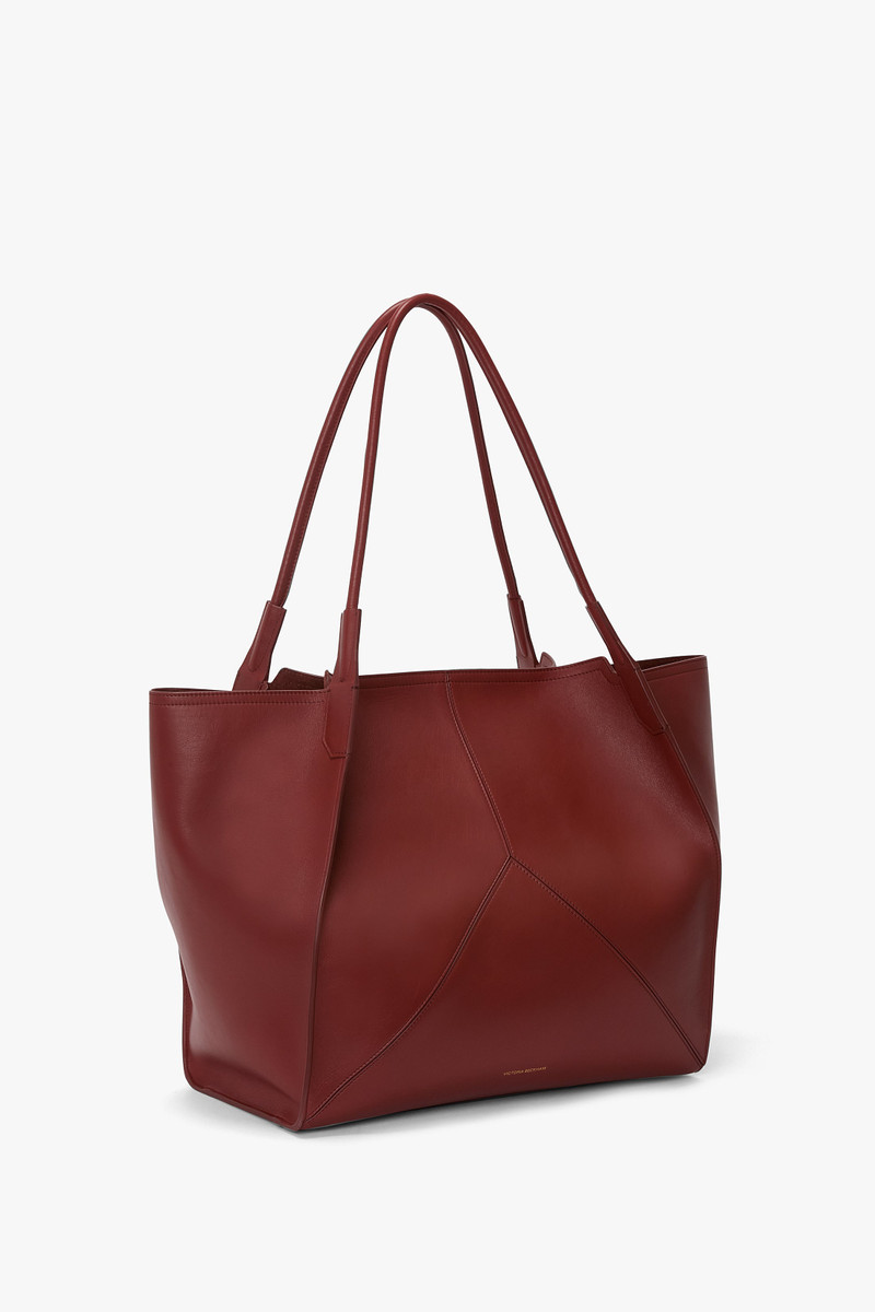 Victoria Tote In Brick Red Soft Leather 2