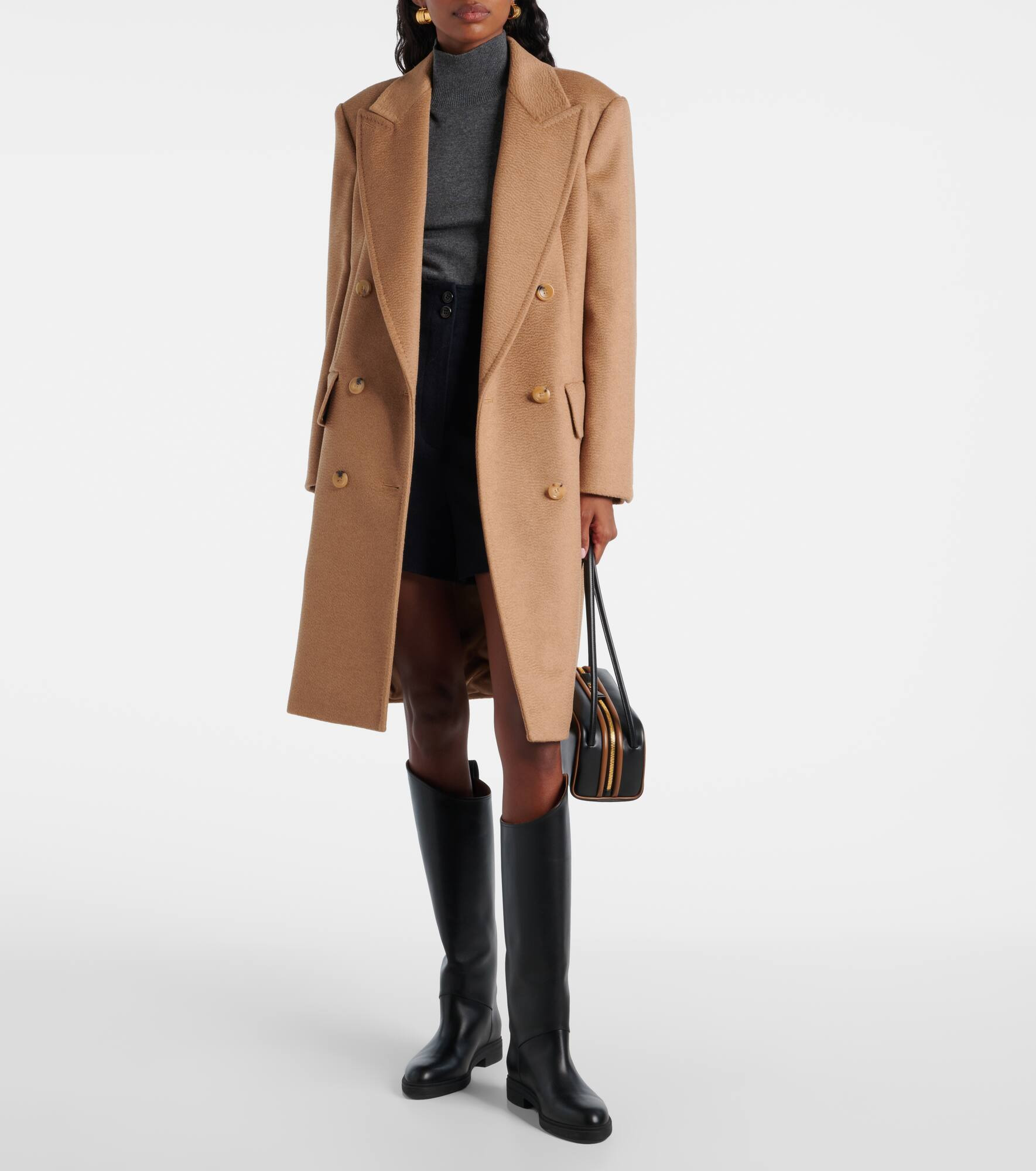 Cosa double-breasted camel hair coat - 2