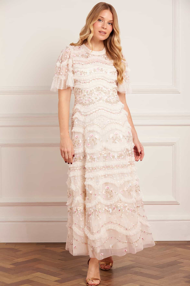 Needle & Thread Marina Ruffle Ankle Gown outlook