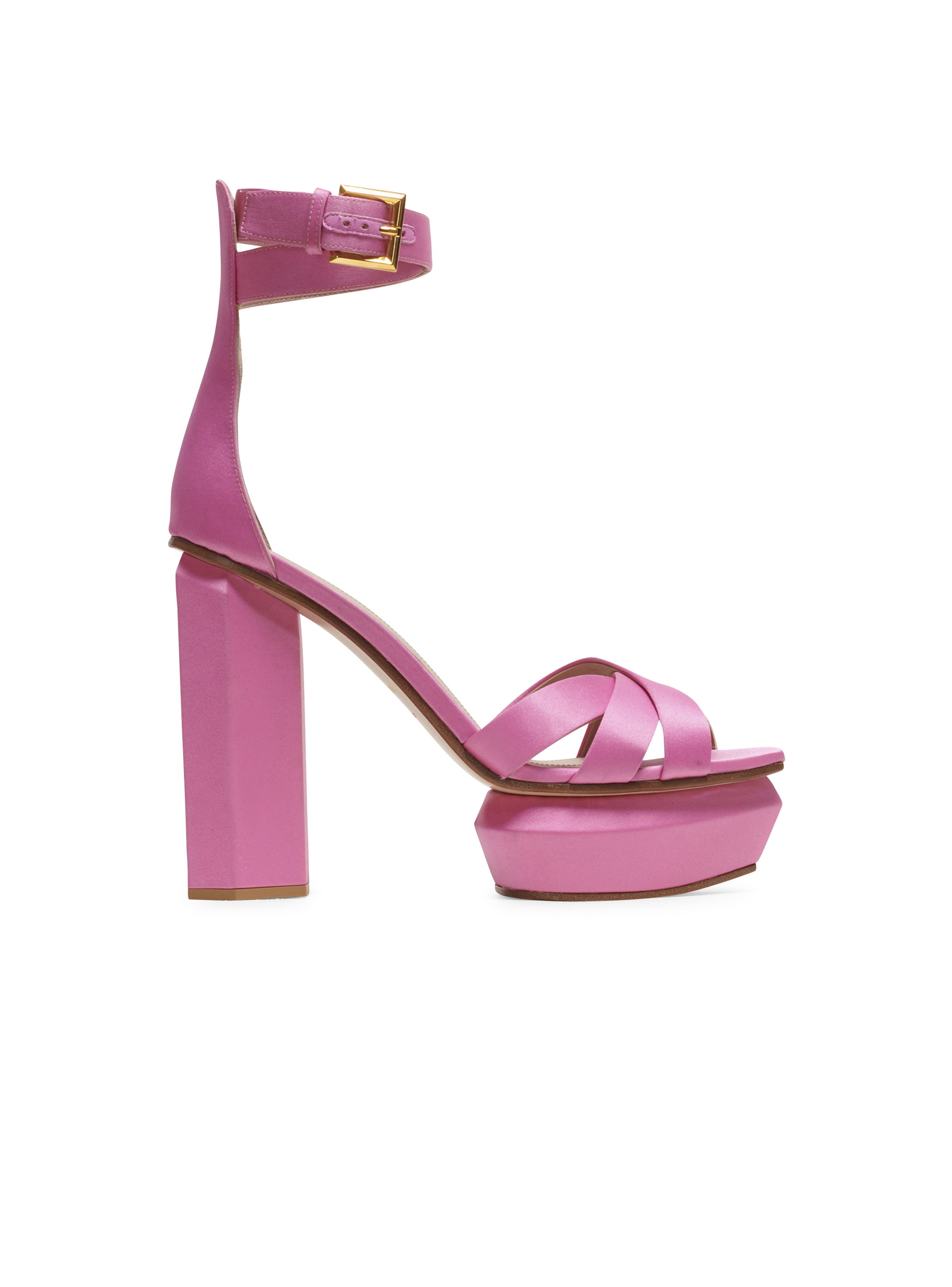 Ava satin platform sandals - 1