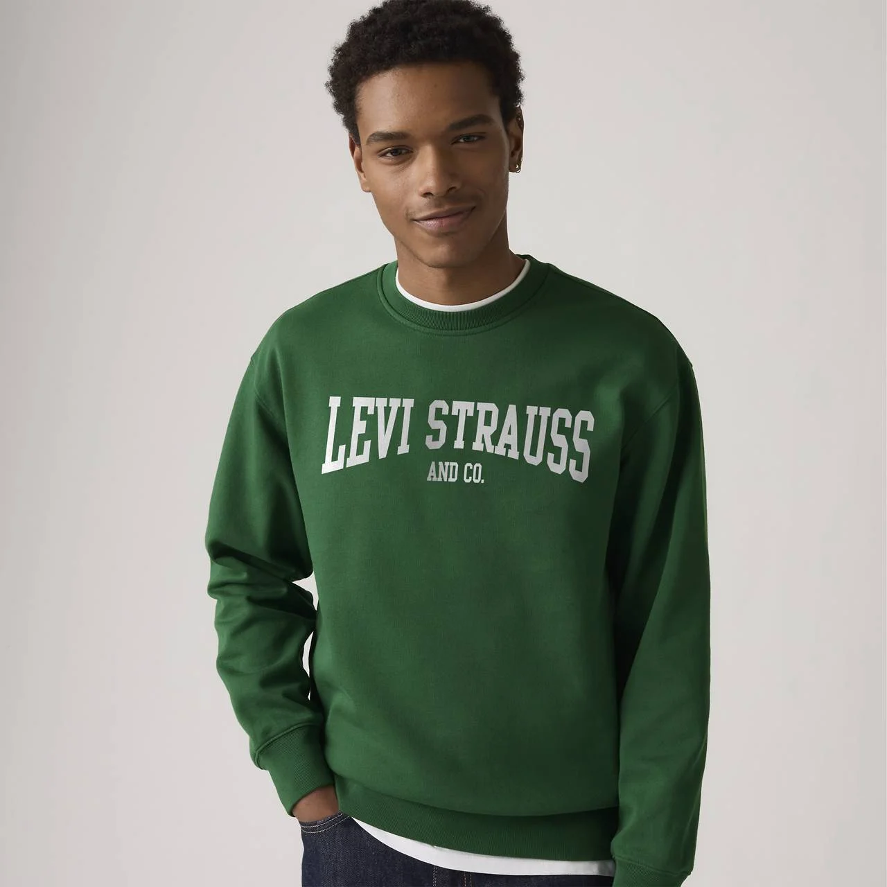 RELAXED GRAPHIC CREWNECK SWEATSHIRT - 1