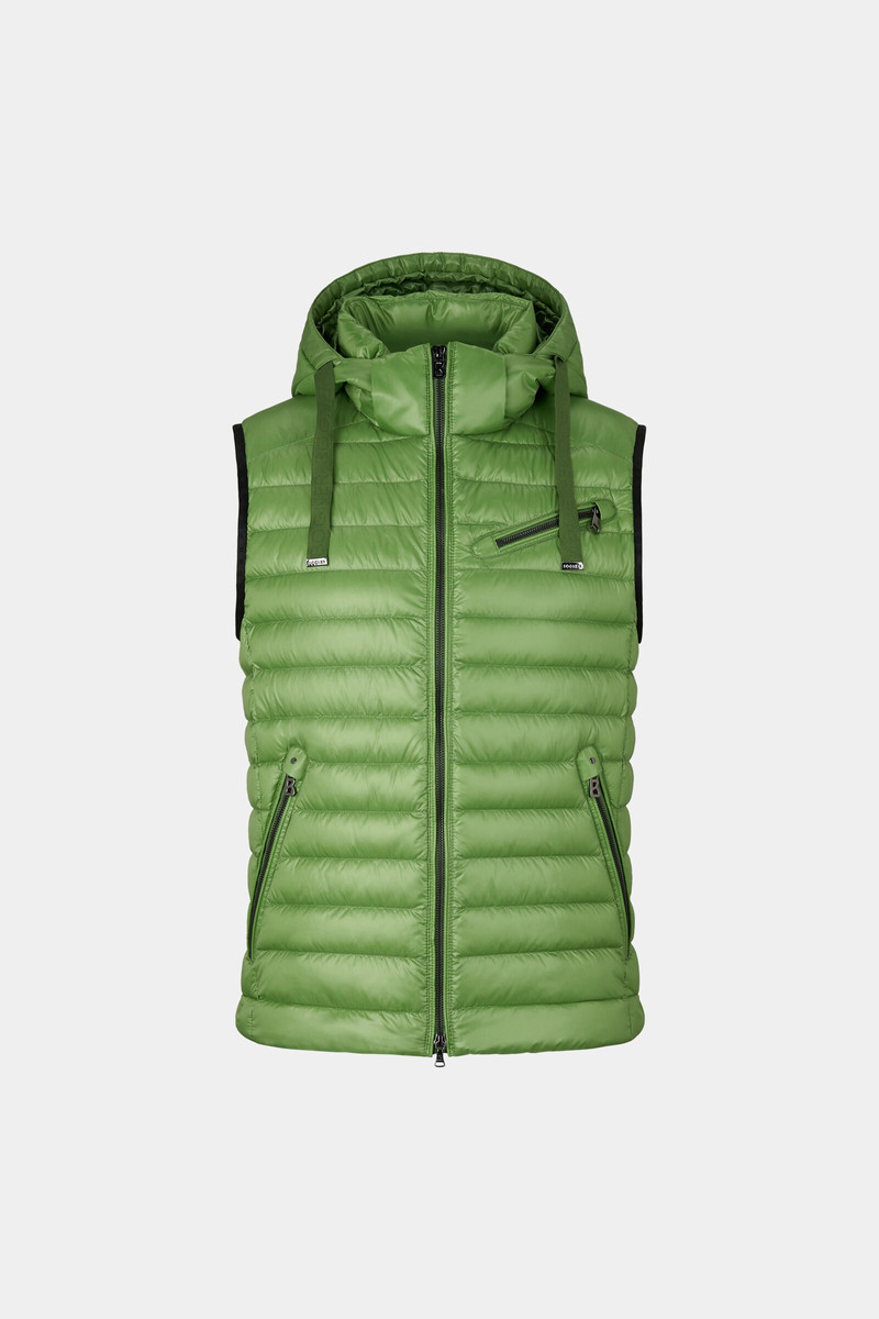 Lonne lightweight down vest in Apple/Green 1