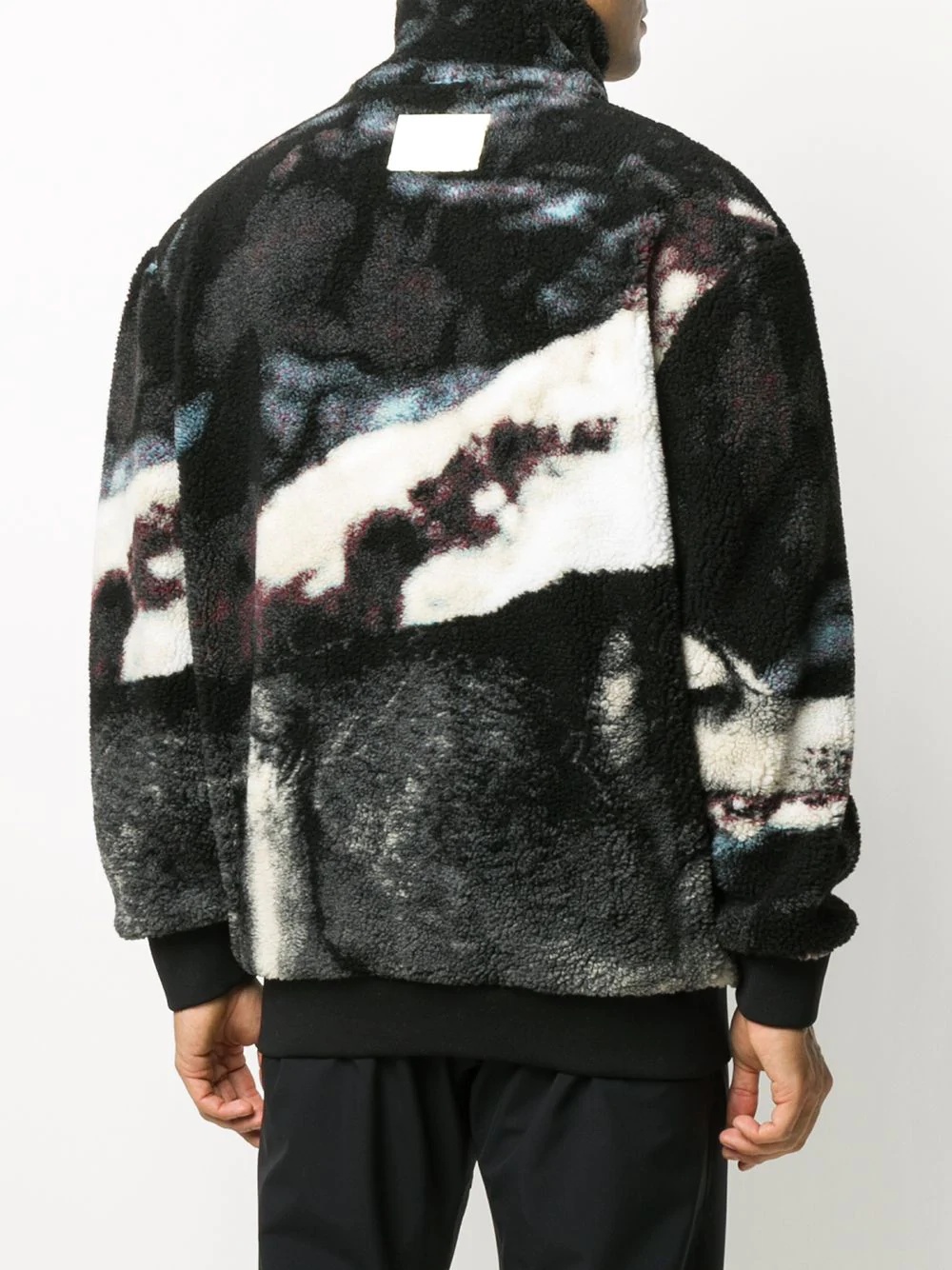 marbled fleece jacket - 4