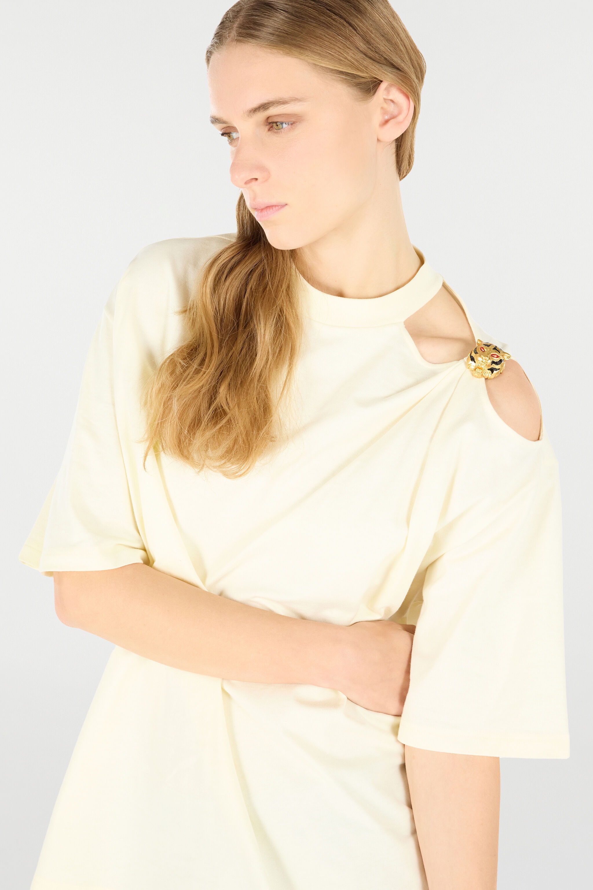 T-Shirt With Cut-Out And Tiger Head - 5
