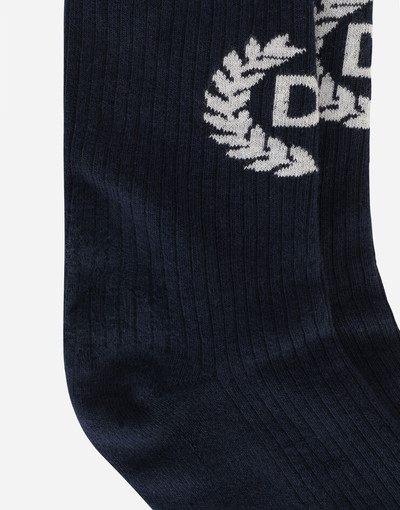 Dolce & Gabbana Stretch cotton socks with jacquard DG logo outlook