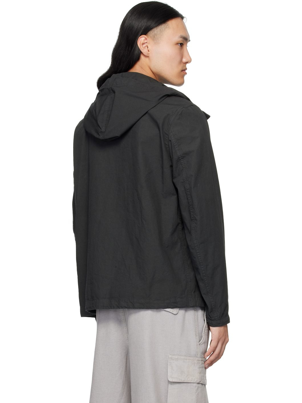 Gray Q100012 Canvas Weave Cotton Jacket - 3