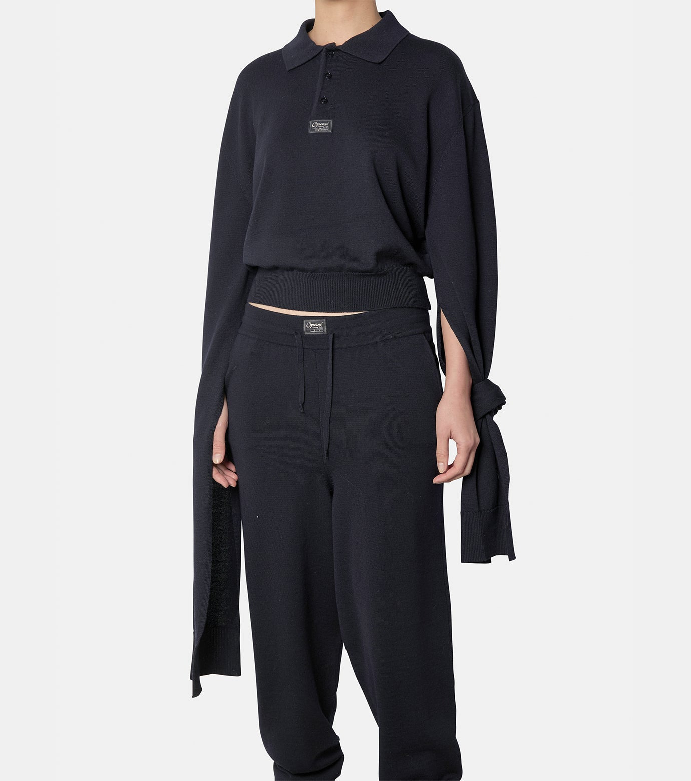 Knotted Sleeved Polo Top - 4