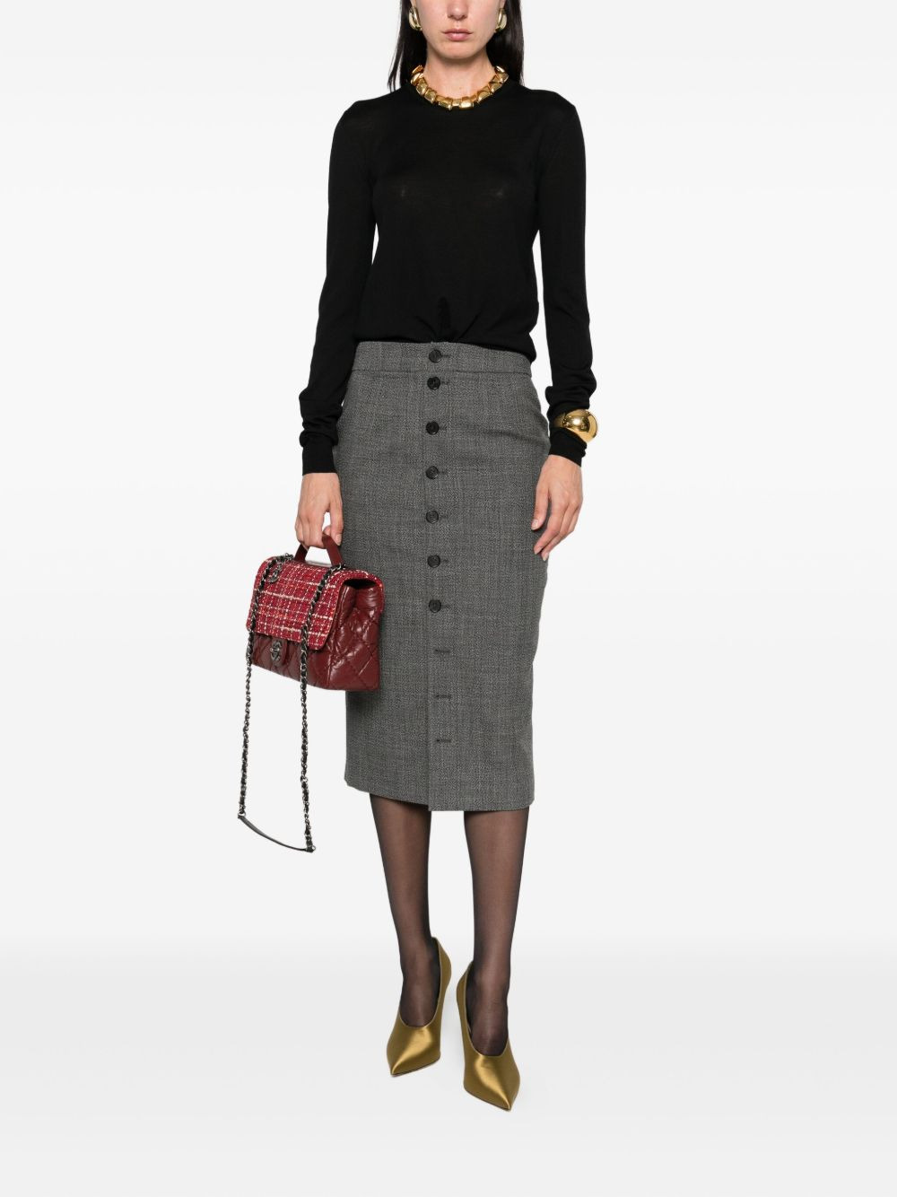 crew-neck wool top - 2