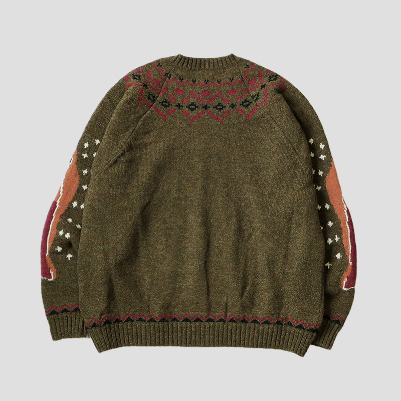 5G WOOL ELBOW VIRGIN MARY NORDIC SWEATER 4