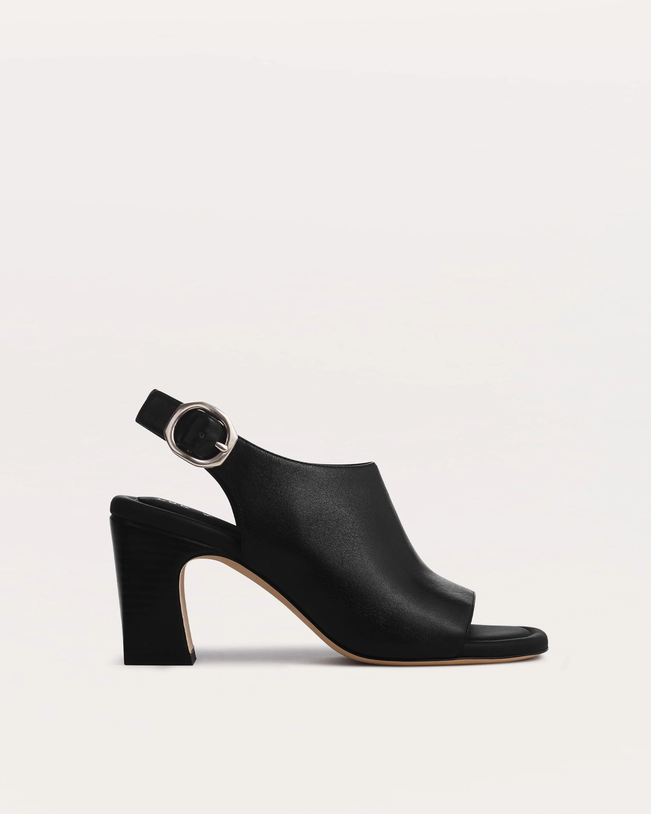 Gigi Block-Heel Leather Slingback Sandals - 1