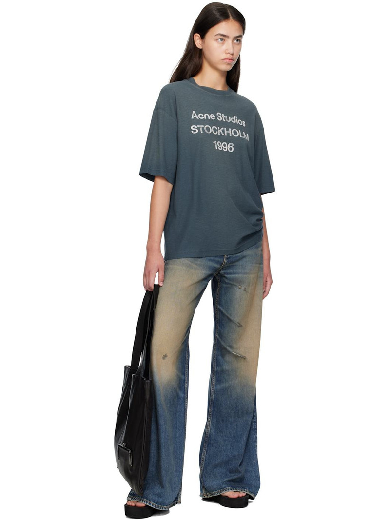 Acne Studios Navy Logo T-shirt outlook