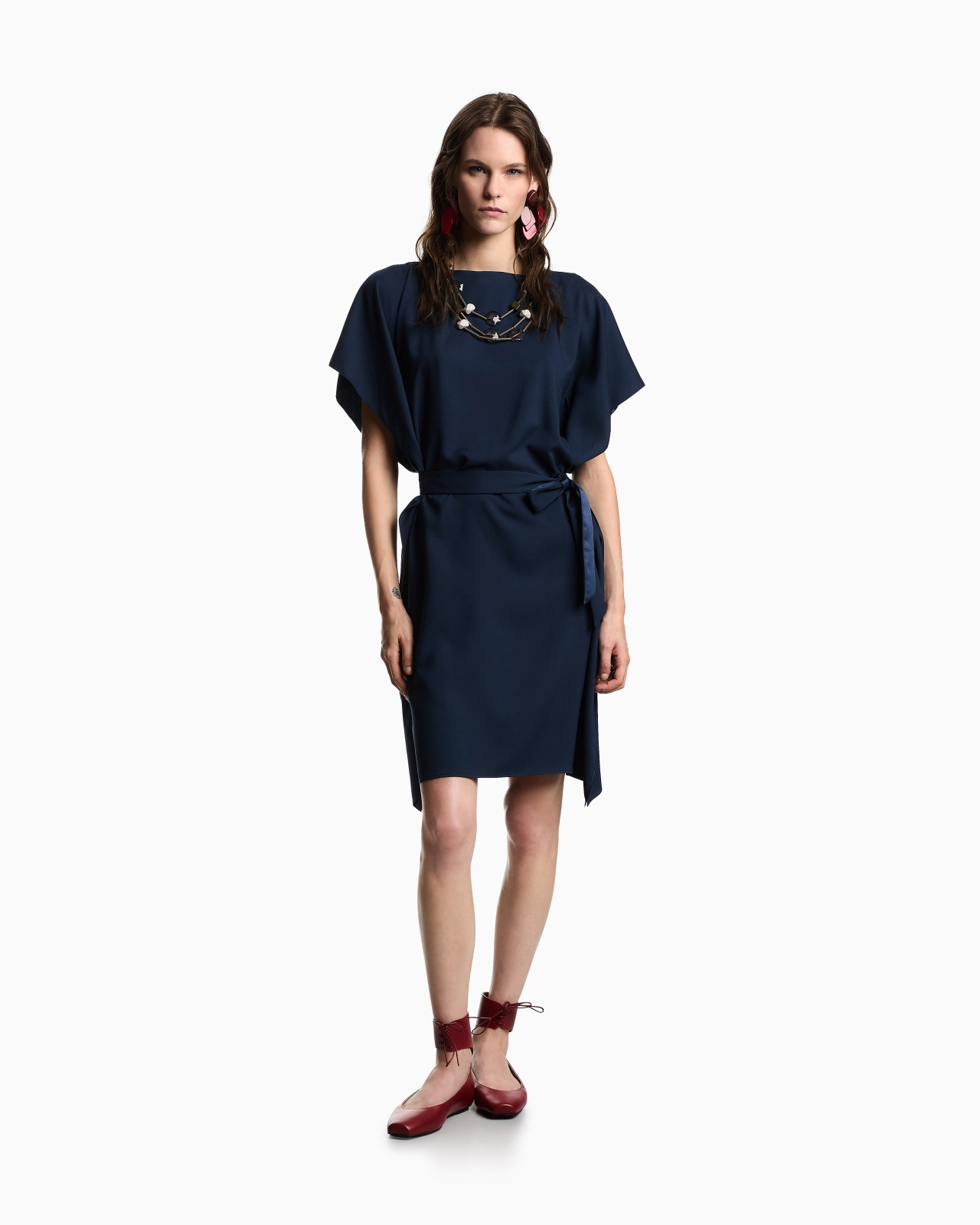 SATIN CRÊPE SASH DRESS - 2