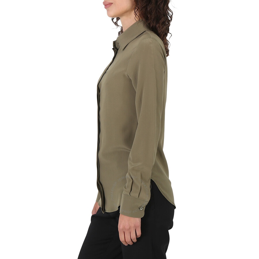 Moschino Ladies Olive Button Down Blouse, Brand Size 36 (US Size 2) - 4