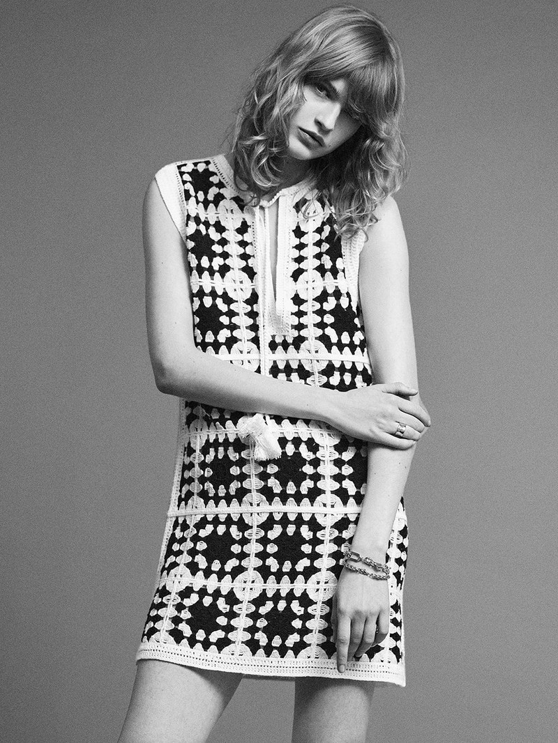 Crochet Tassel Popover Dress in Navy Multi 3