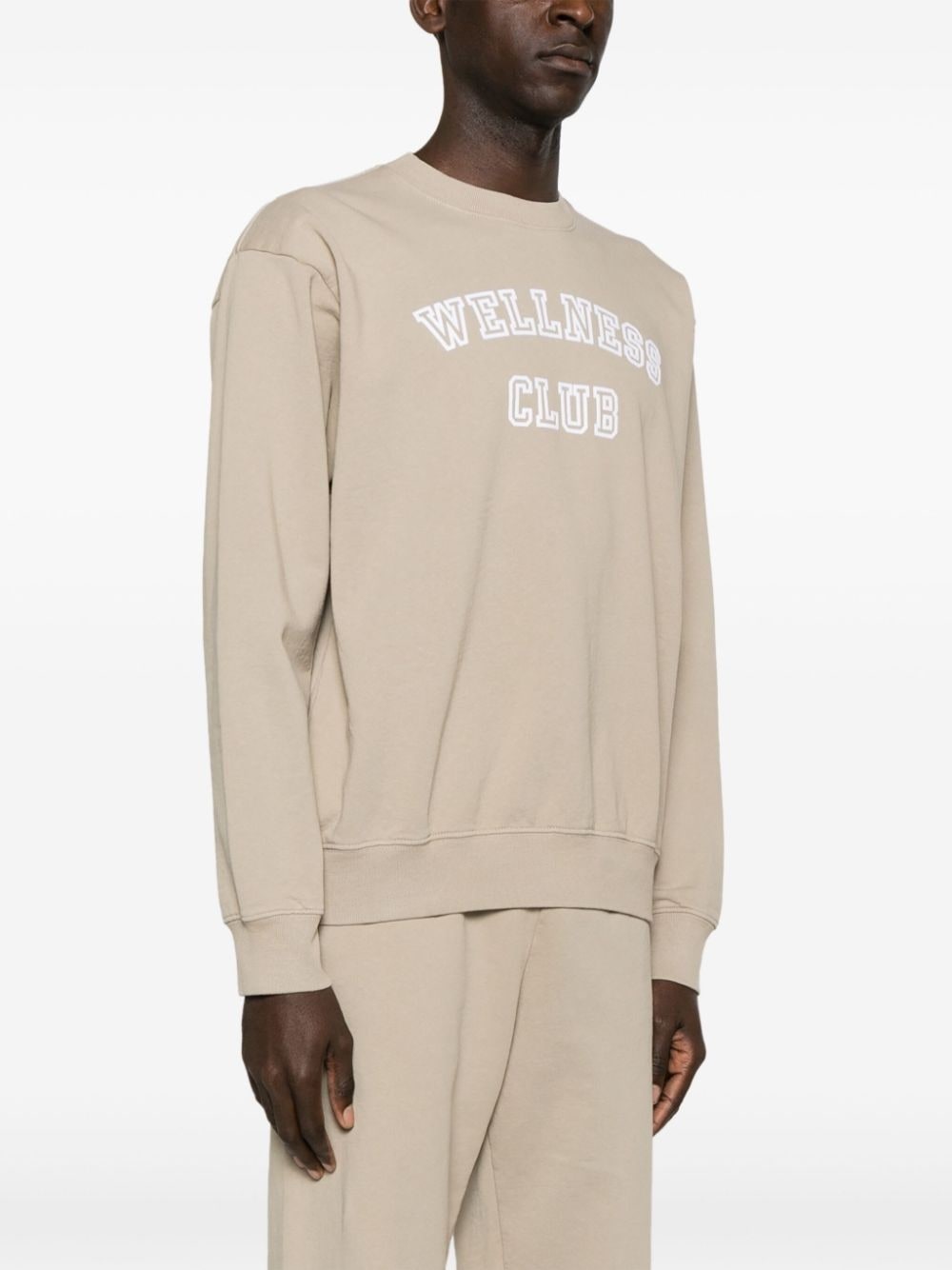 Wellness Club-flocked cotton sweatshirt - 3