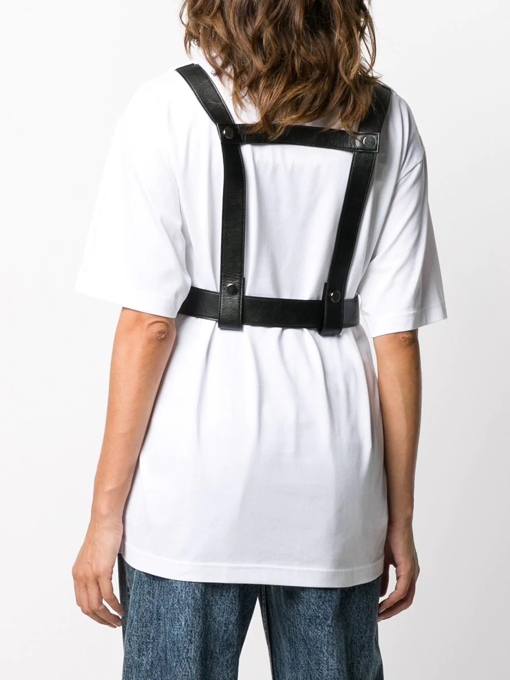 harness faux-leather top - 4