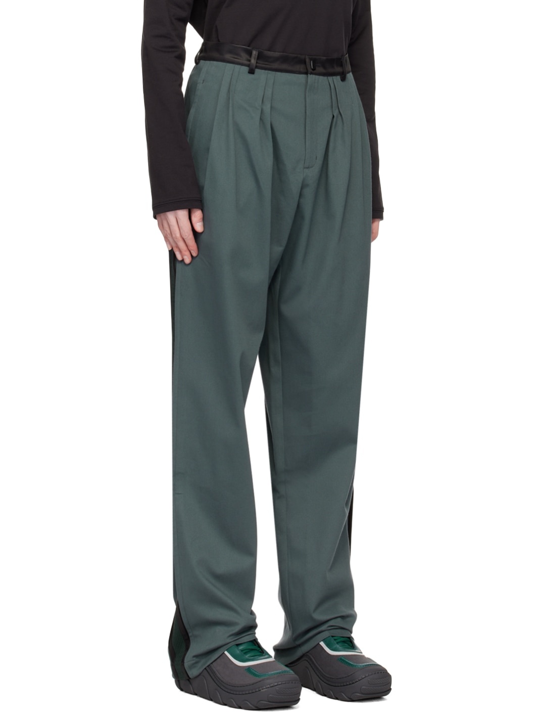 Green Ugo Side Trousers - 2