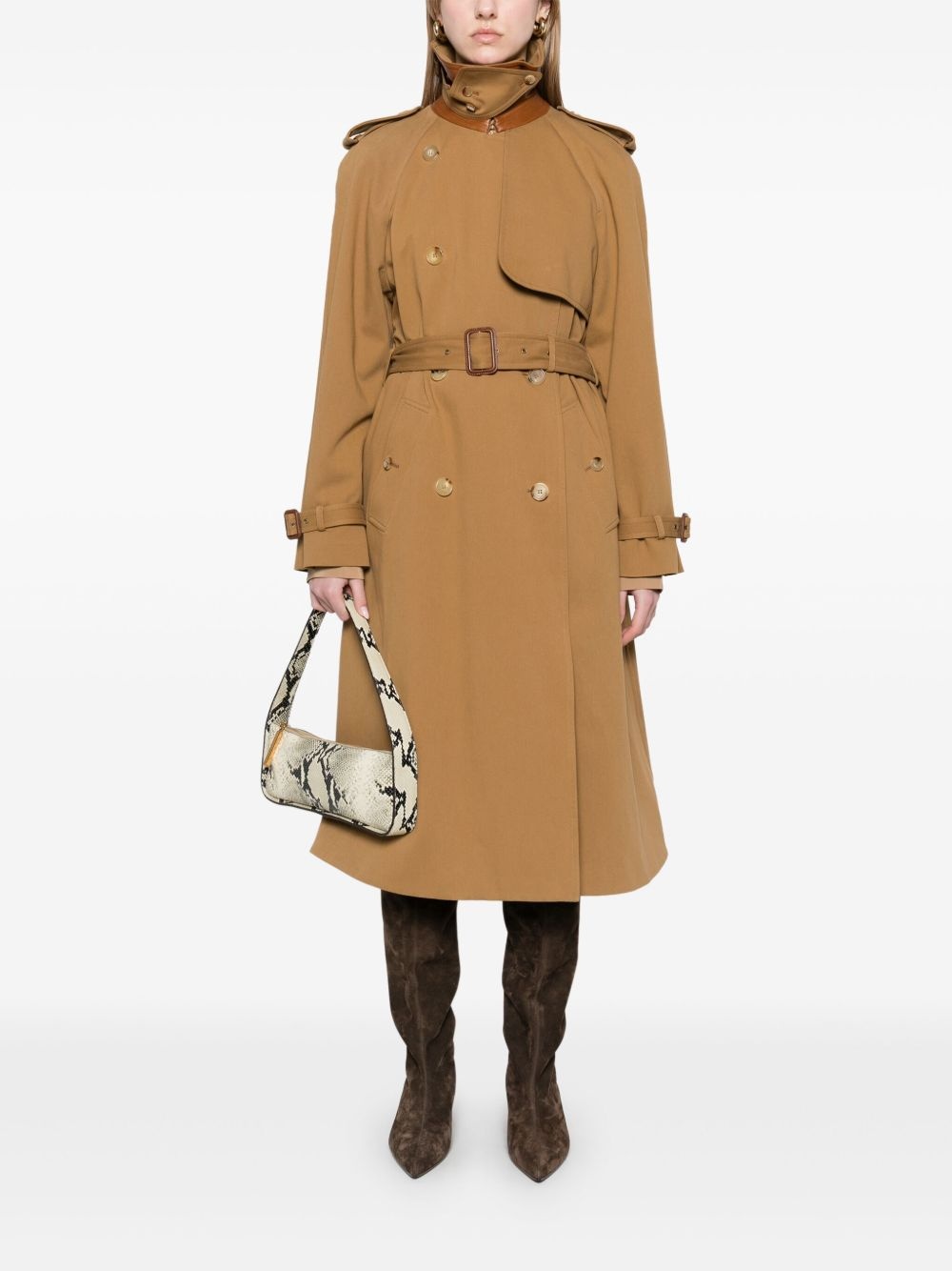 gabardine trench coat - 2