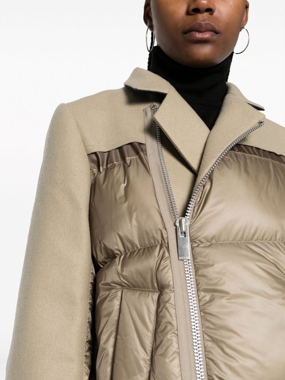 padded-panel wool jacket - 5