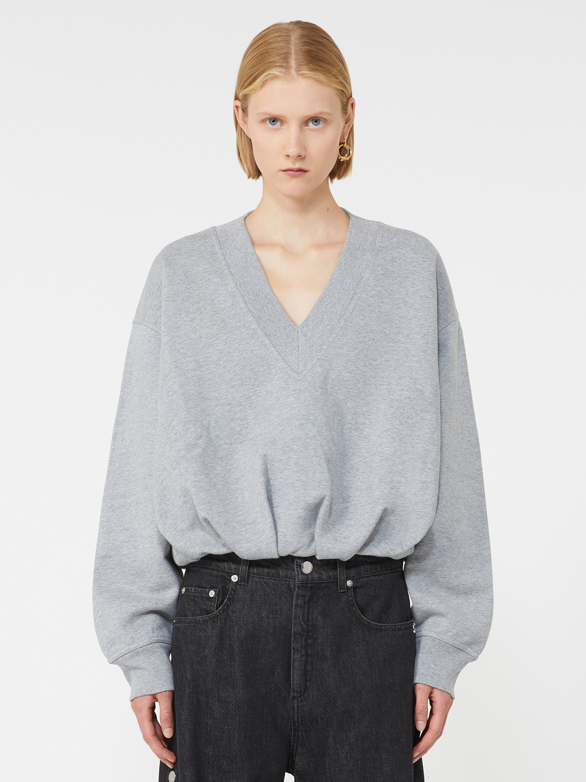 COLLEG V-neck crop sweatshirt - 3