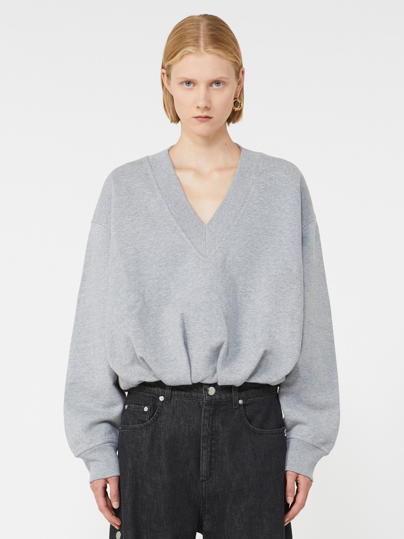 COLLEG V-neck crop sweatshirt 3