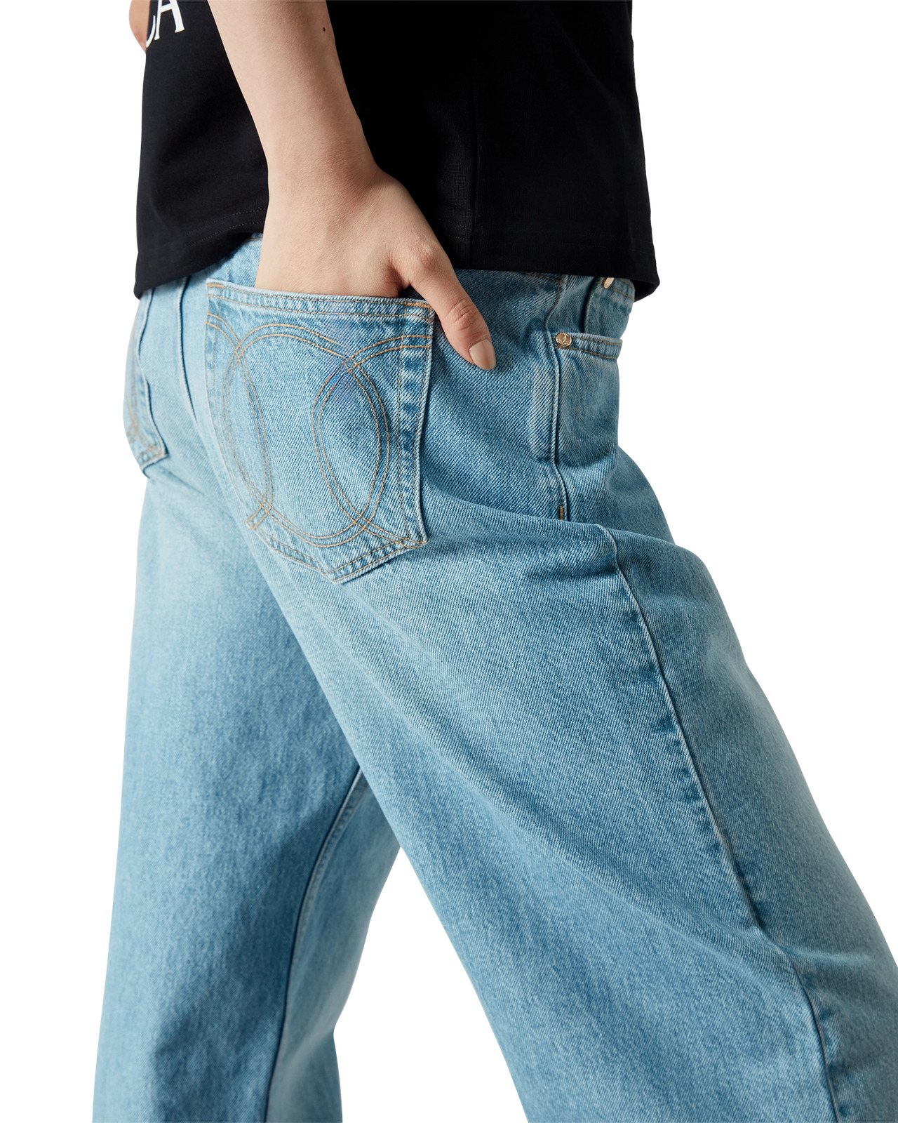 Graffiti Distressed Denim Jeans | Casablanca Paris - 4