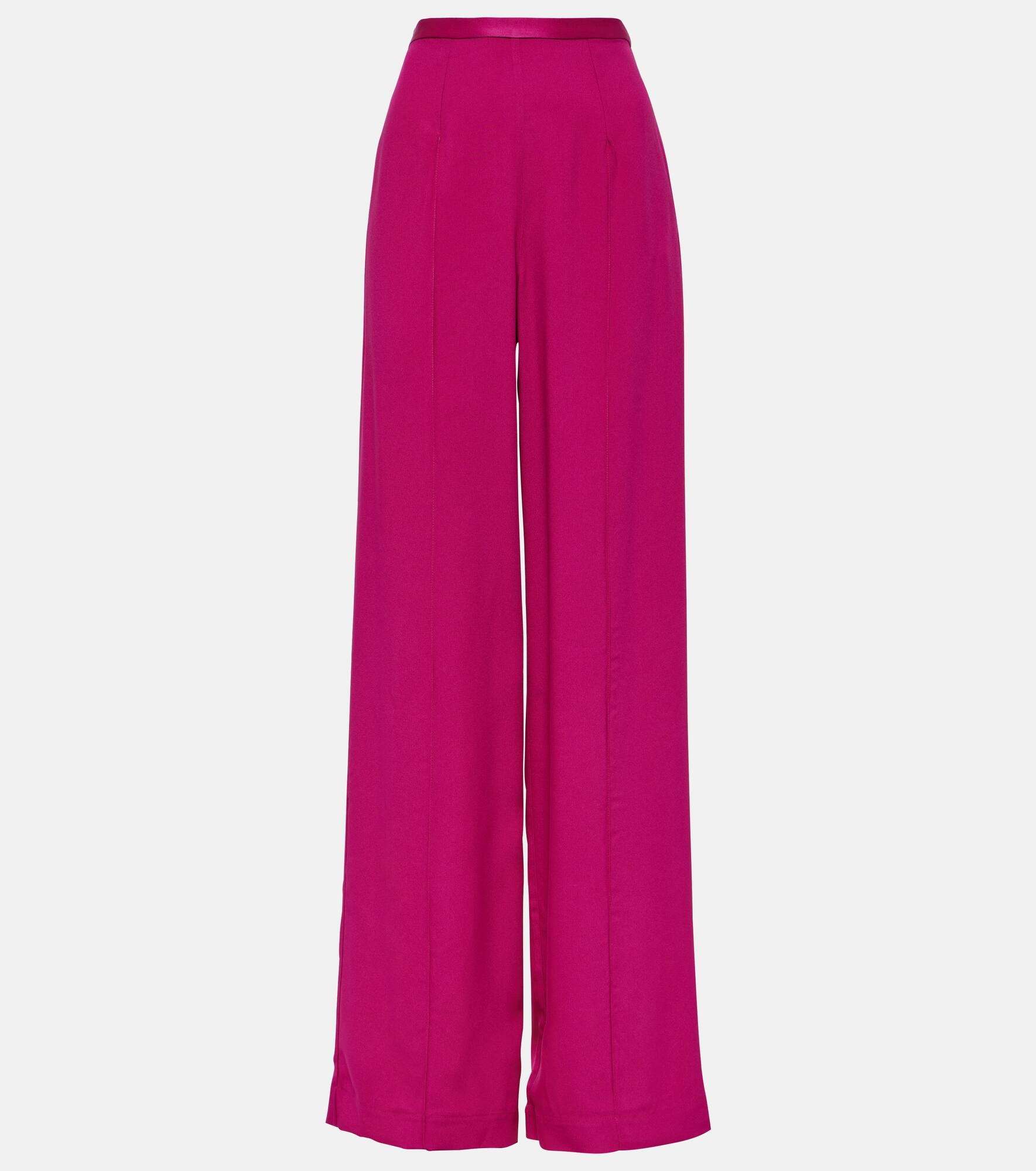 Marlene high-rise crêpe cady palazzo pants - 1