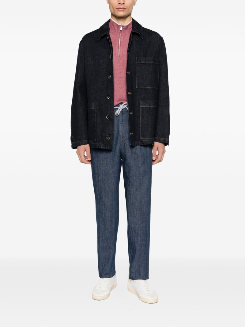 Brunello Cucinelli zip mock-neck sweater outlook