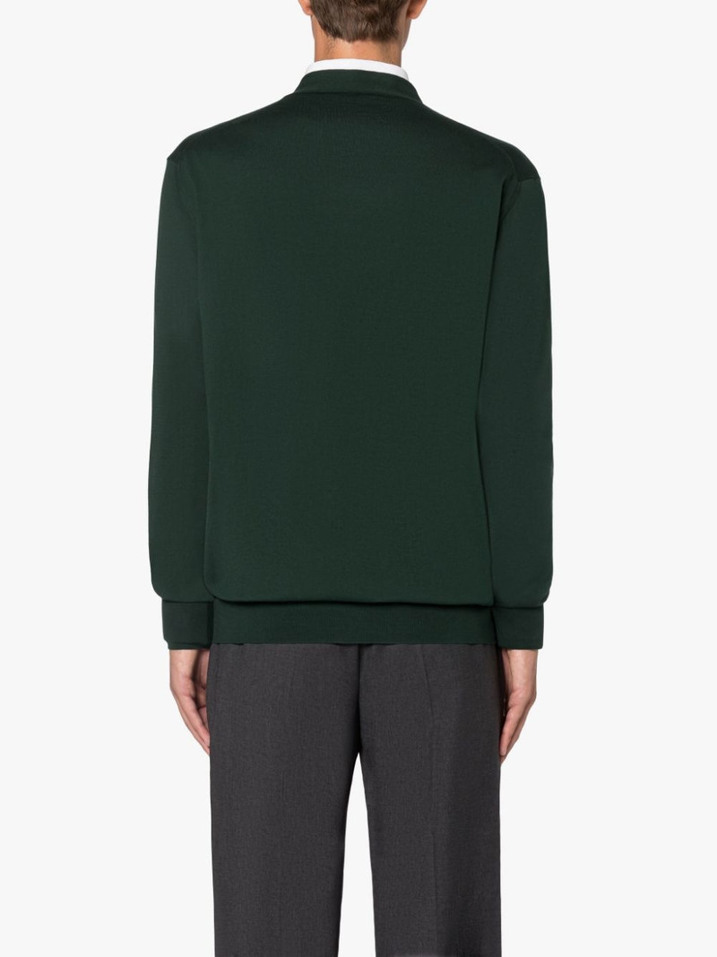 BOTTLE GREEN COTTON CARDIGAN 4