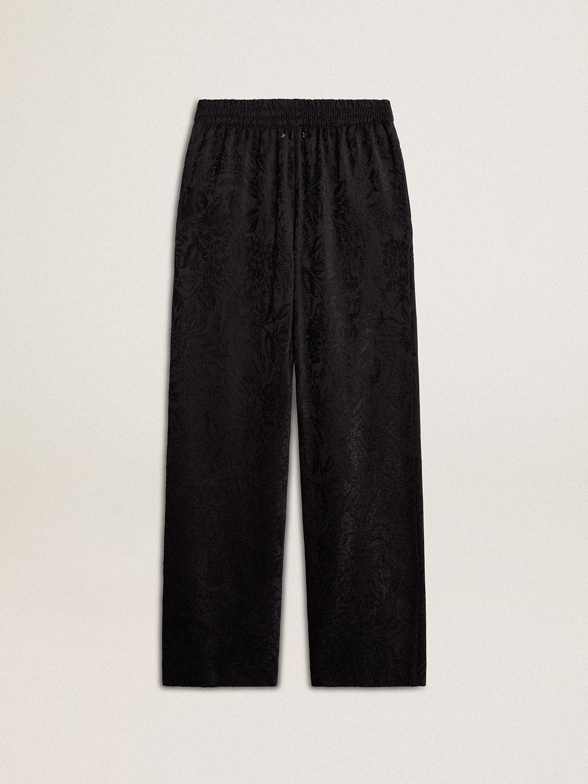 Women's black joggers with a tone-on-tone toile de jouy print - 6