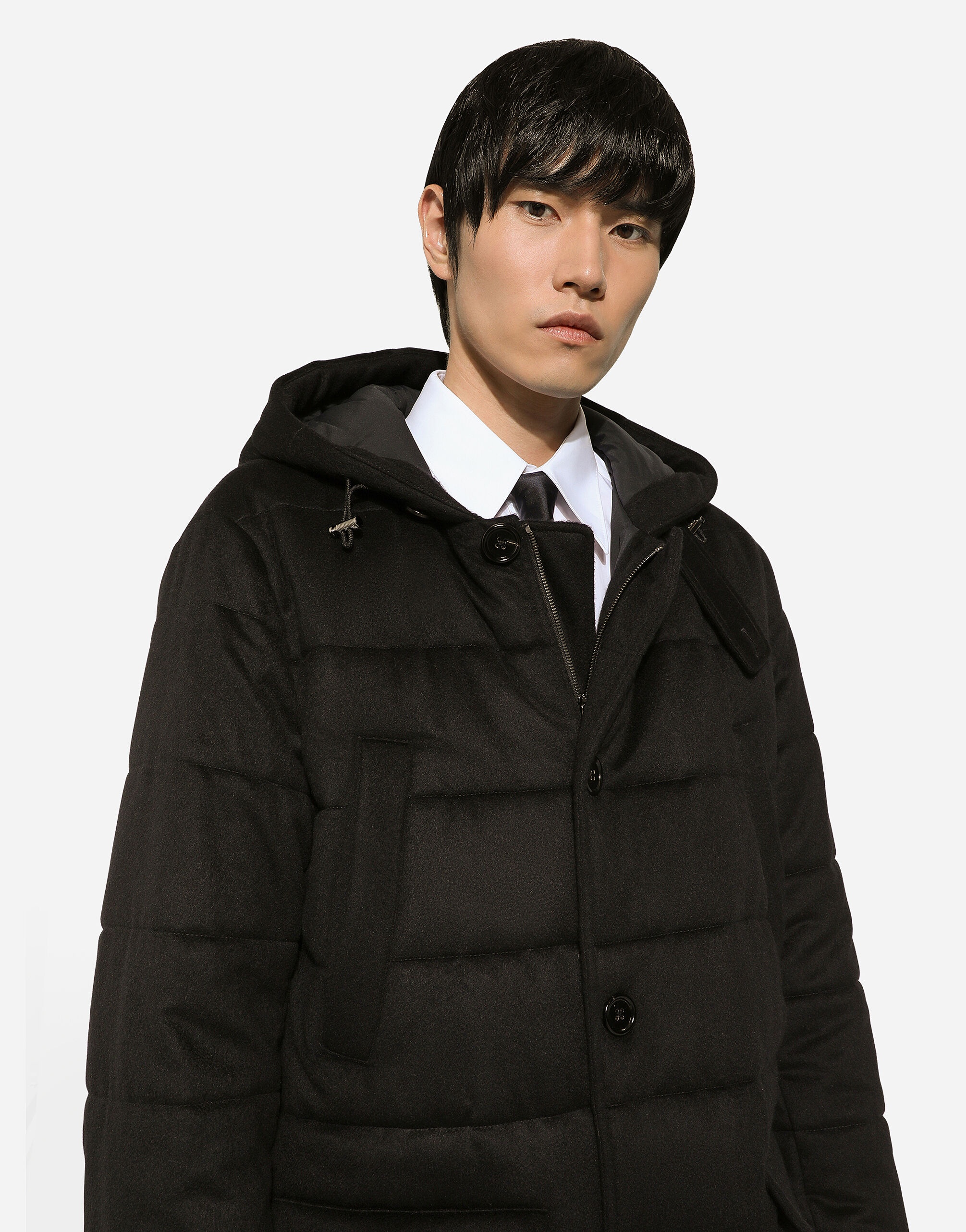 Quilted cashmere parka - 4