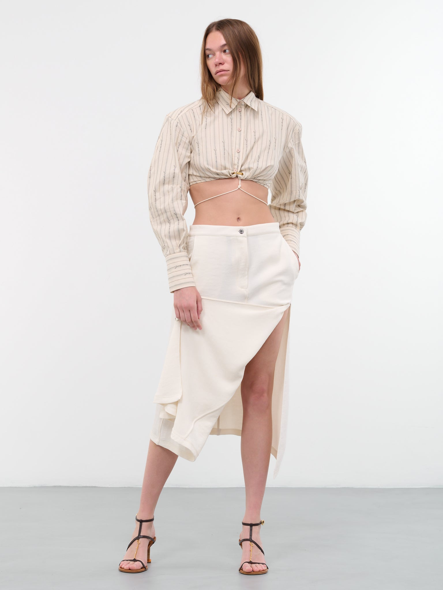 Asymmetric Draped Skirt - 6