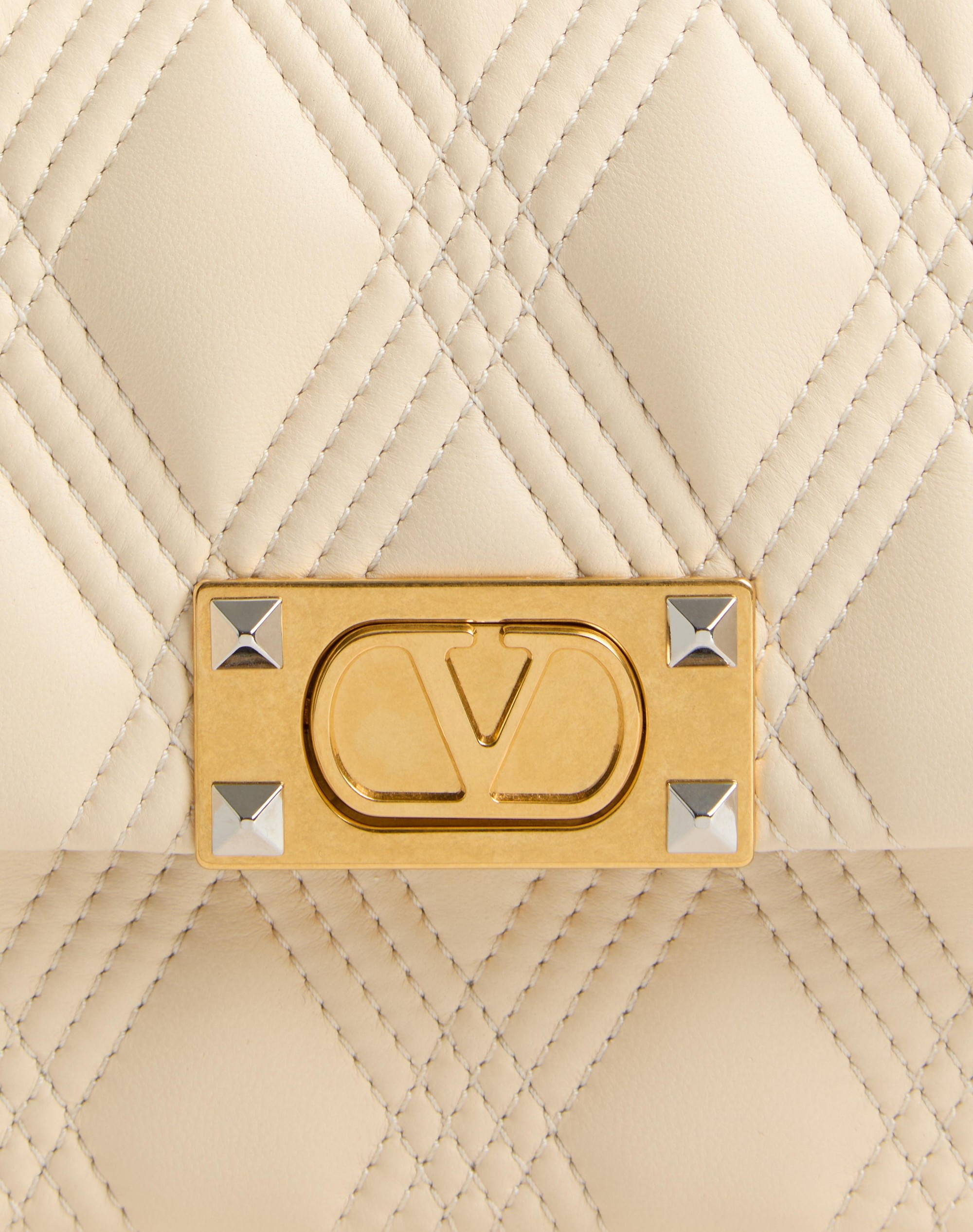 VALENTINO GARAVANI QUILTIE 67 MEDIUM SHOULDER BAG IN QUILTED NAPPA LEATHER - 8
