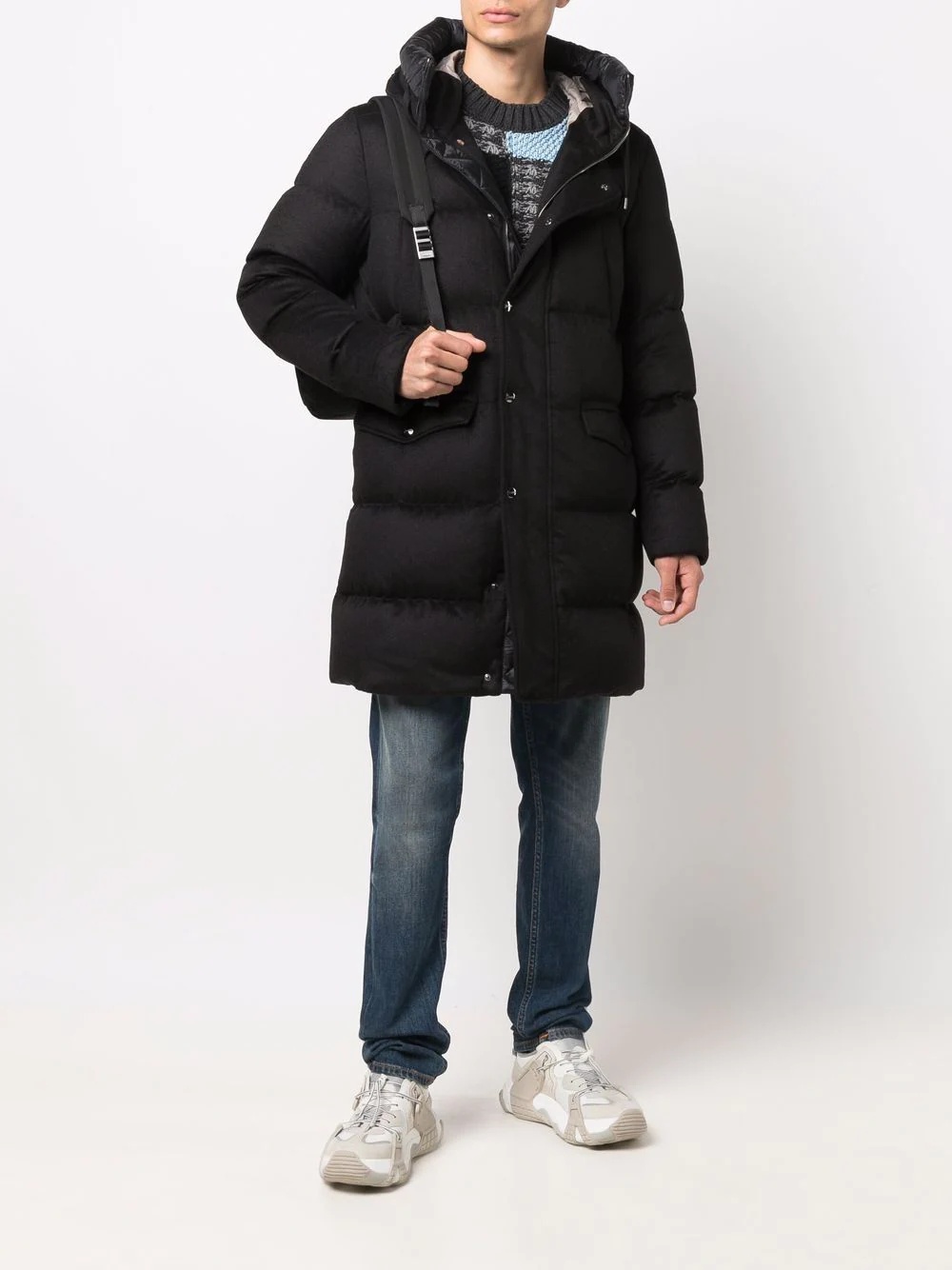 hooded padded coat - 2