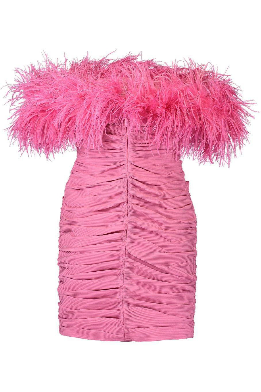 Zion Mini Pleated Dress- Pink - 4
