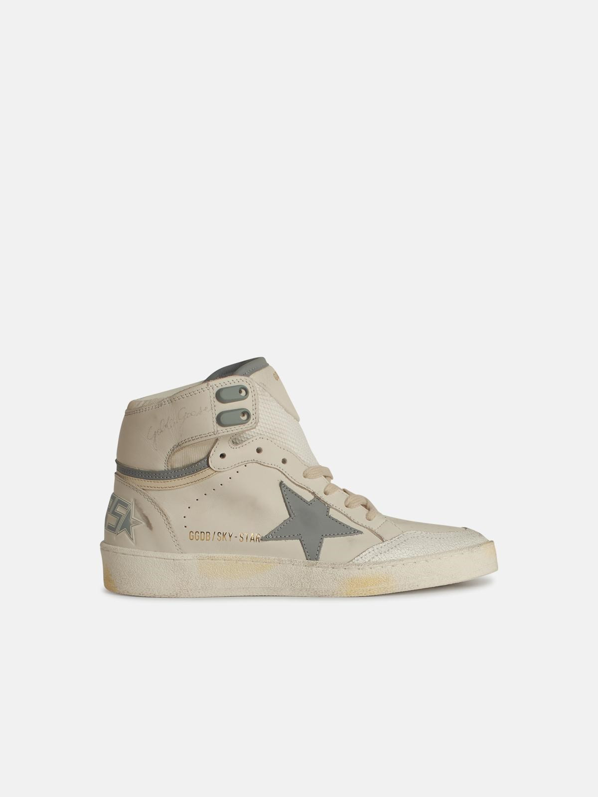 'SKY STAR' WHITE LEATHER SNEAKERS - 1