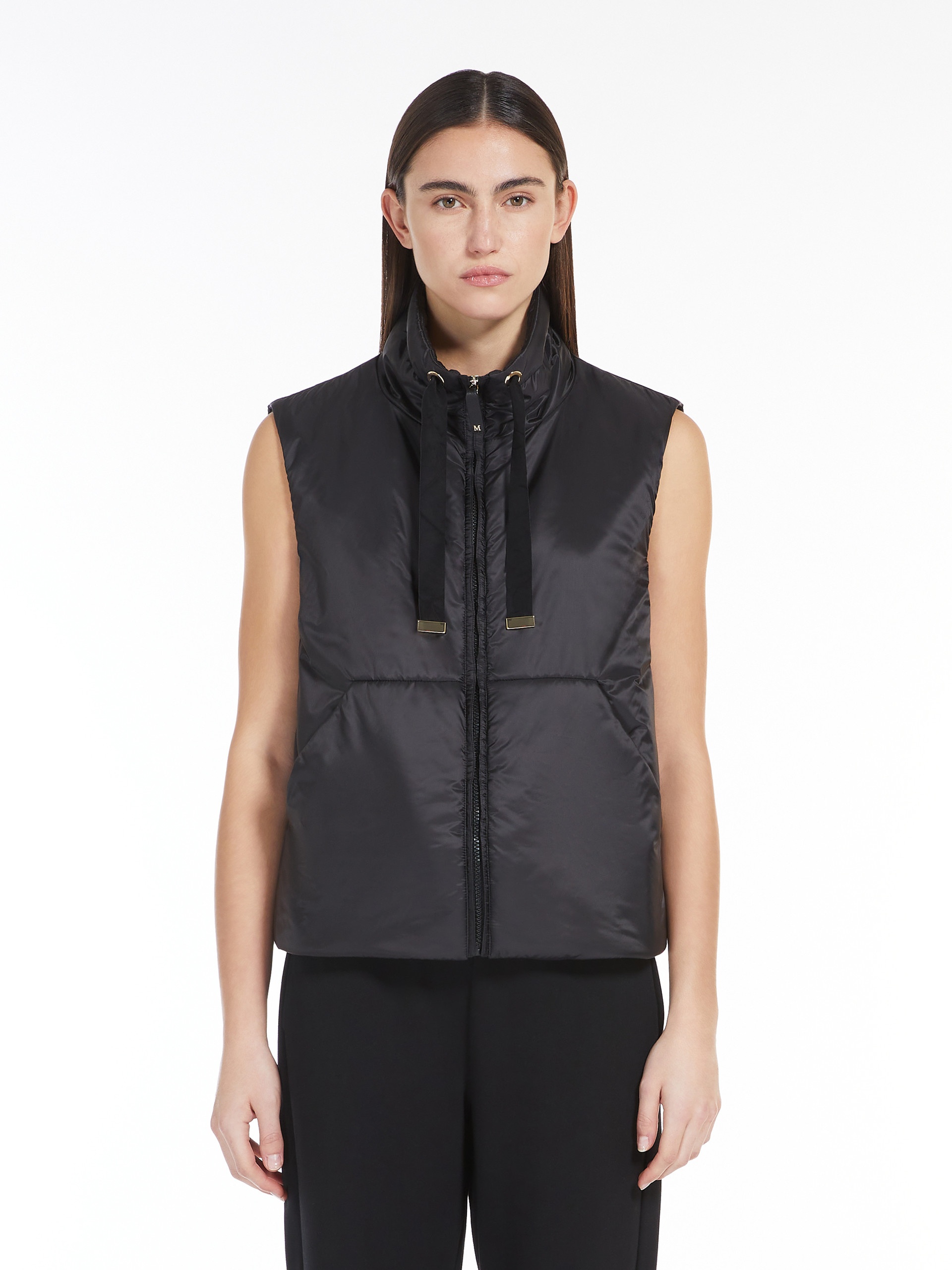 GREENVEST Water-repellent canvas gilet with a stand-up collar - 3