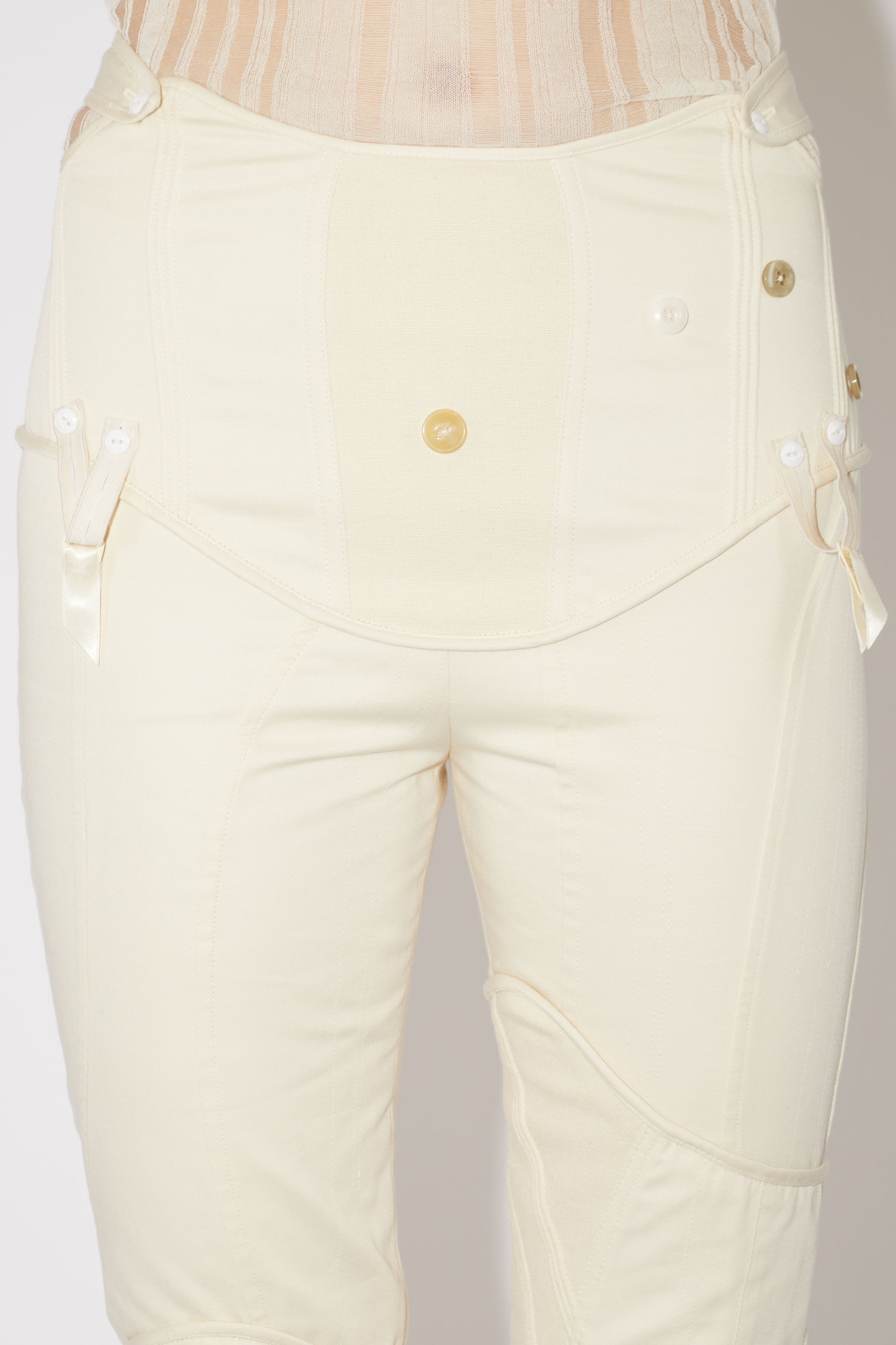 Patchwork trousers - White - 5