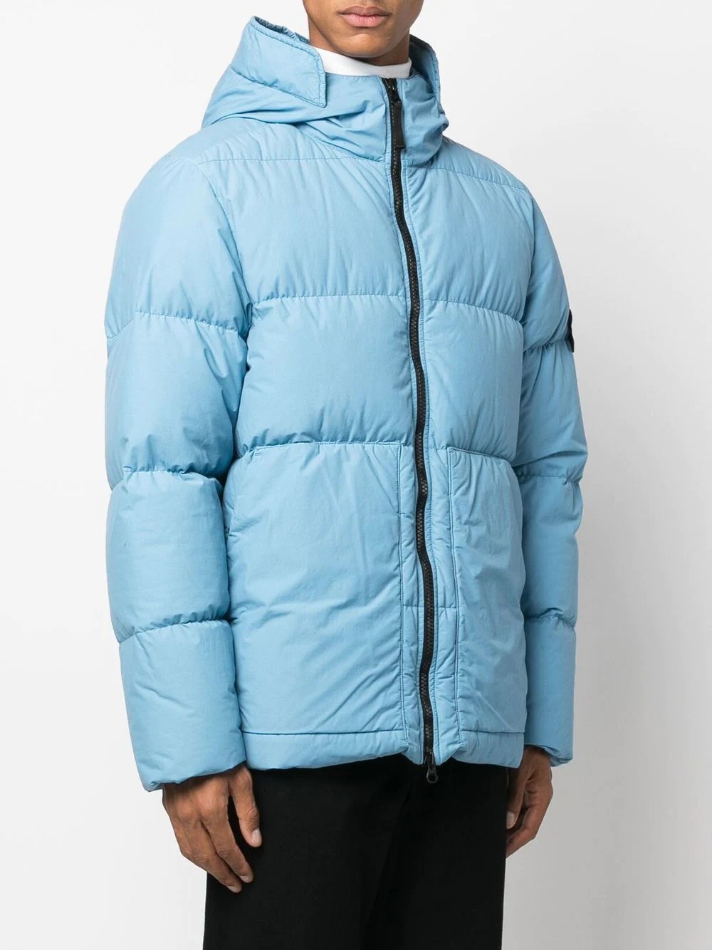 Compass-badge hooded puffer jacket - 3