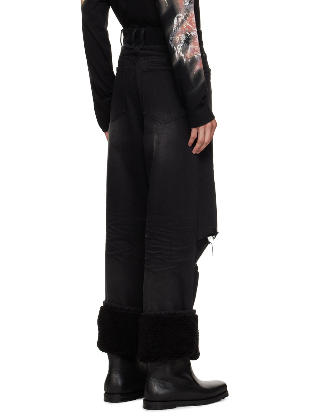 Black Faded Jeans - 3